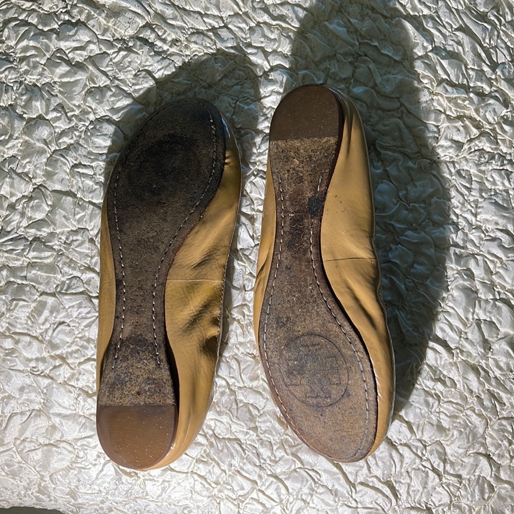 Tory Burch Caroline Elastic Trim Dark Sand Ballet… - image 3